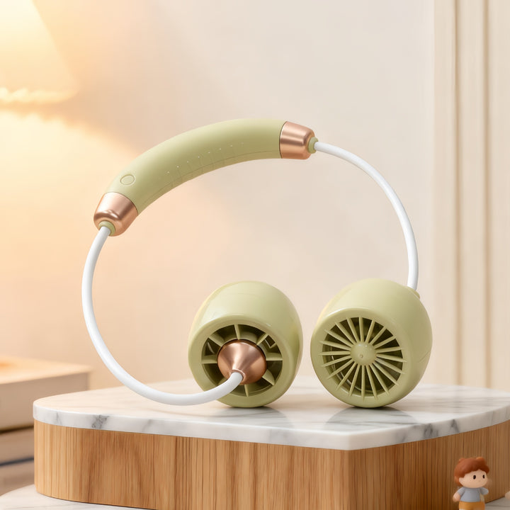Unisex Tragbarer Doppelventilator mit flexiblem Arm und USB-Anschluss Karnz