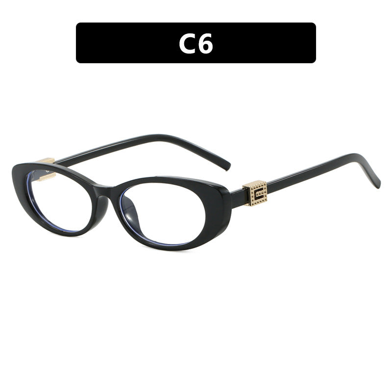 Damen elegante Cat-Eye Sonnenbrille mit feinen Akzenten Karnz