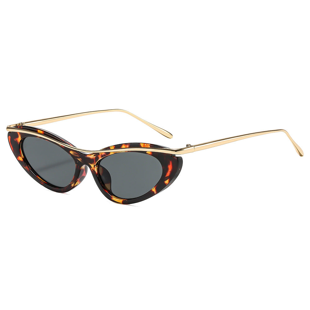 Damen Cat-Eye Sonnenbrille mit elegantem Metallrahmen Karnz