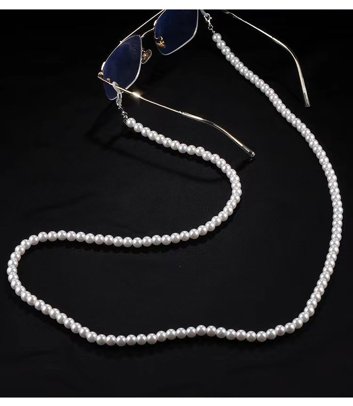 Elegante Lange Perlen Brillen Kette Karnz
