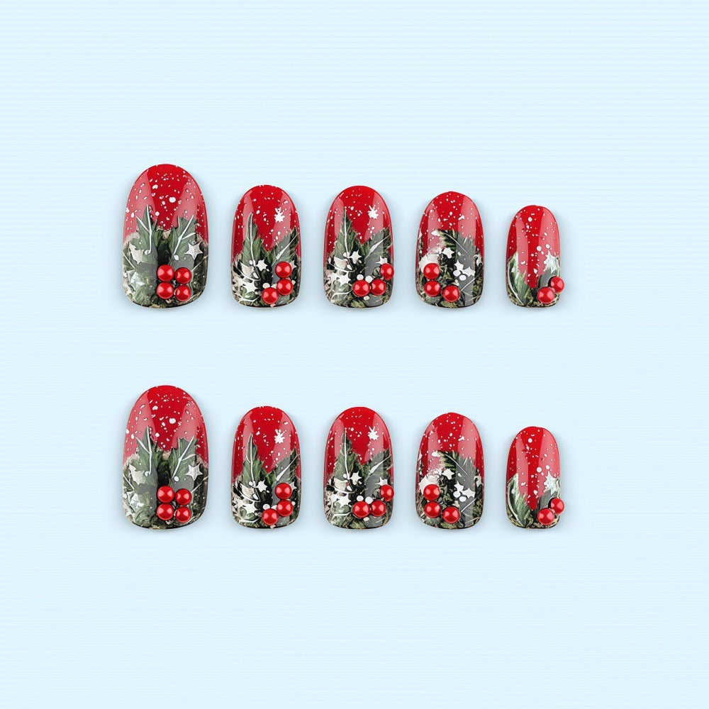 Kunstnägel mit festlichem Weihnachtsdesign Karnz