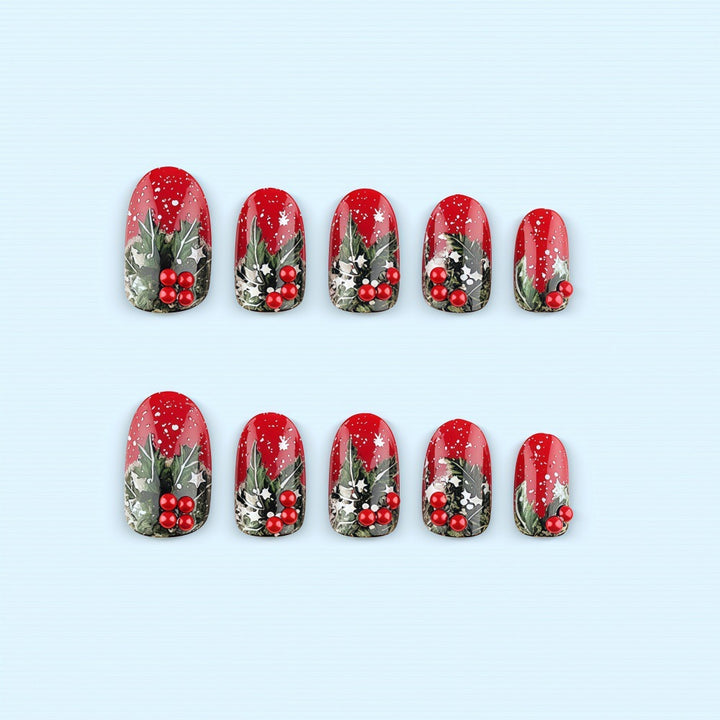 Kunstnägel mit festlichem Weihnachtsdesign Karnz