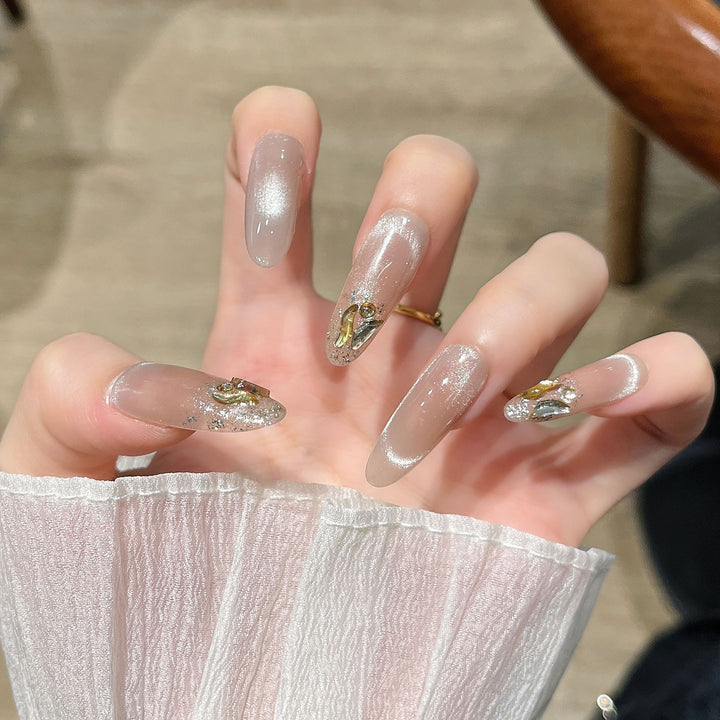 Glitter-Beschichtet Press-On Nagelverlängerungen Karnz