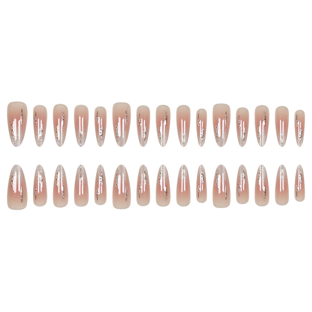 Elegante Stiletto Press-On Nägel mit Glitzerakzenten Karnz 1789085706