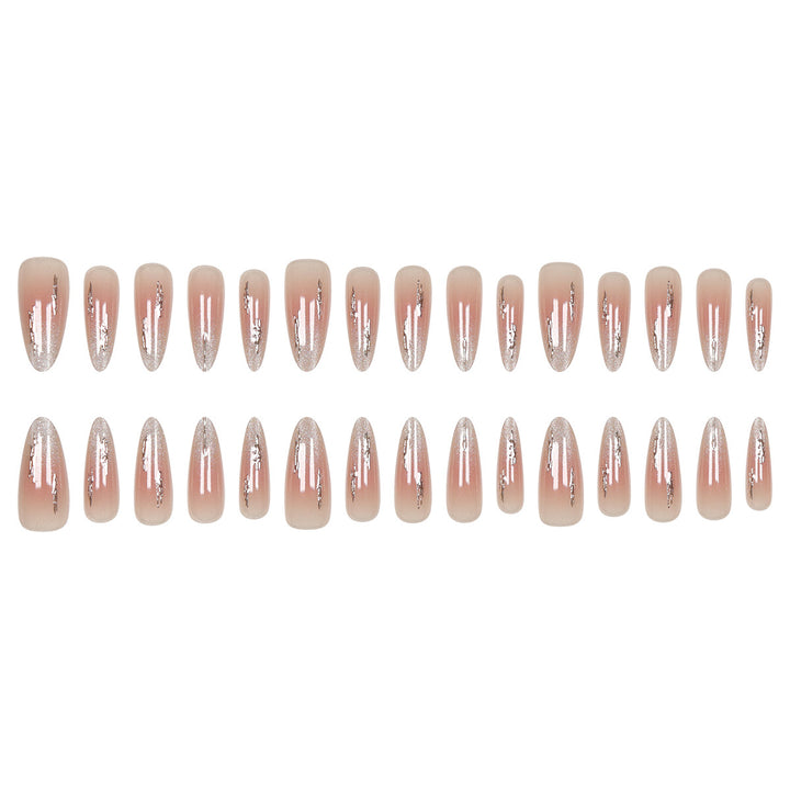 Elegante Stiletto Press-On Nägel mit Glitzerakzenten Karnz 1789085706