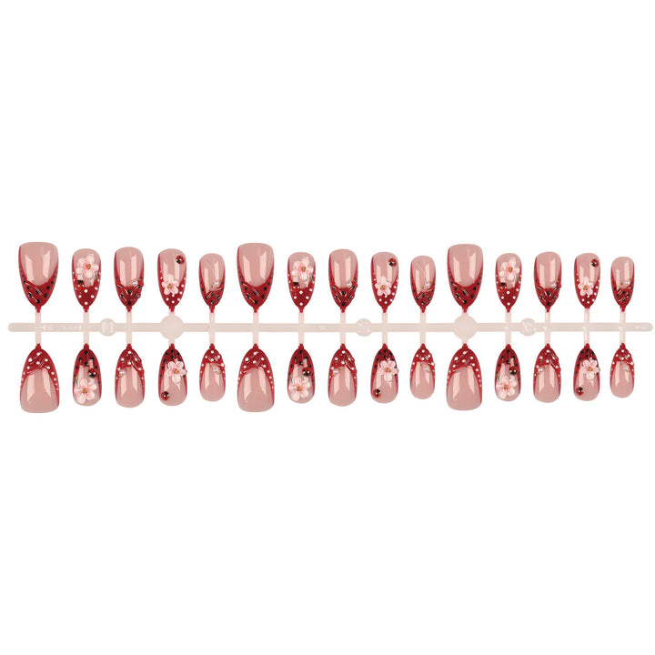 Elegantes Florales Design Press-On Nails Set