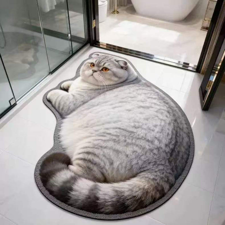 Plüsch Katzenförmige Badmatte
