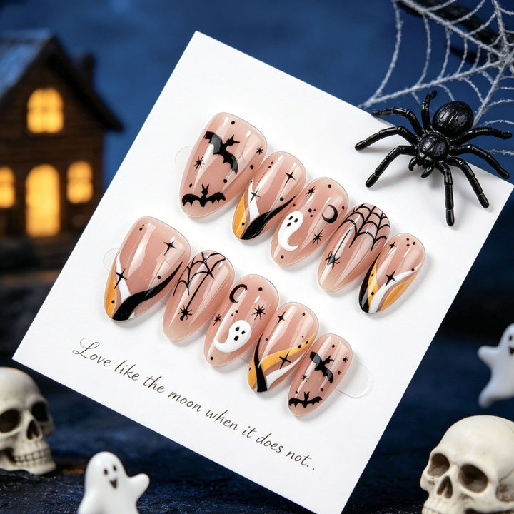 Halloween-Themen Dekorative Press-On Nagelset