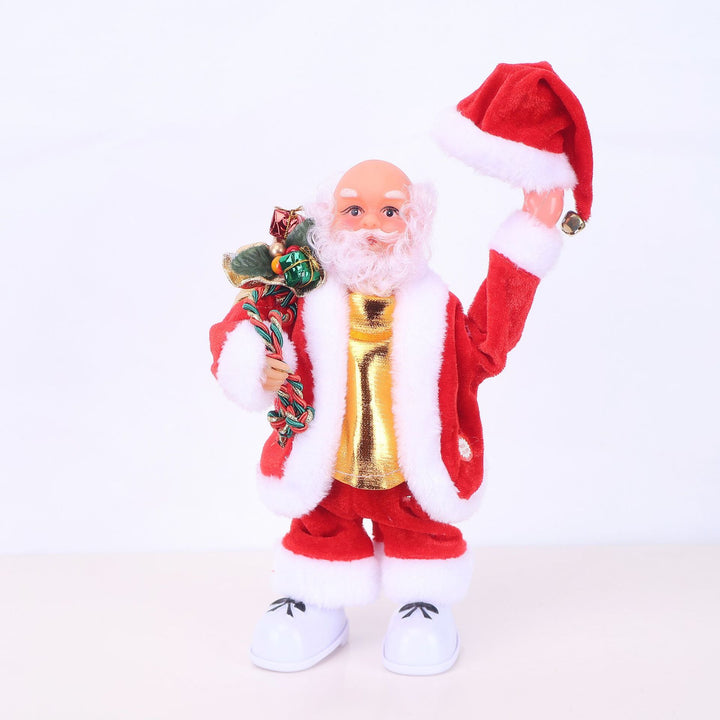 Dekorative Weihnachtsmannfigur mit Süßigkeit