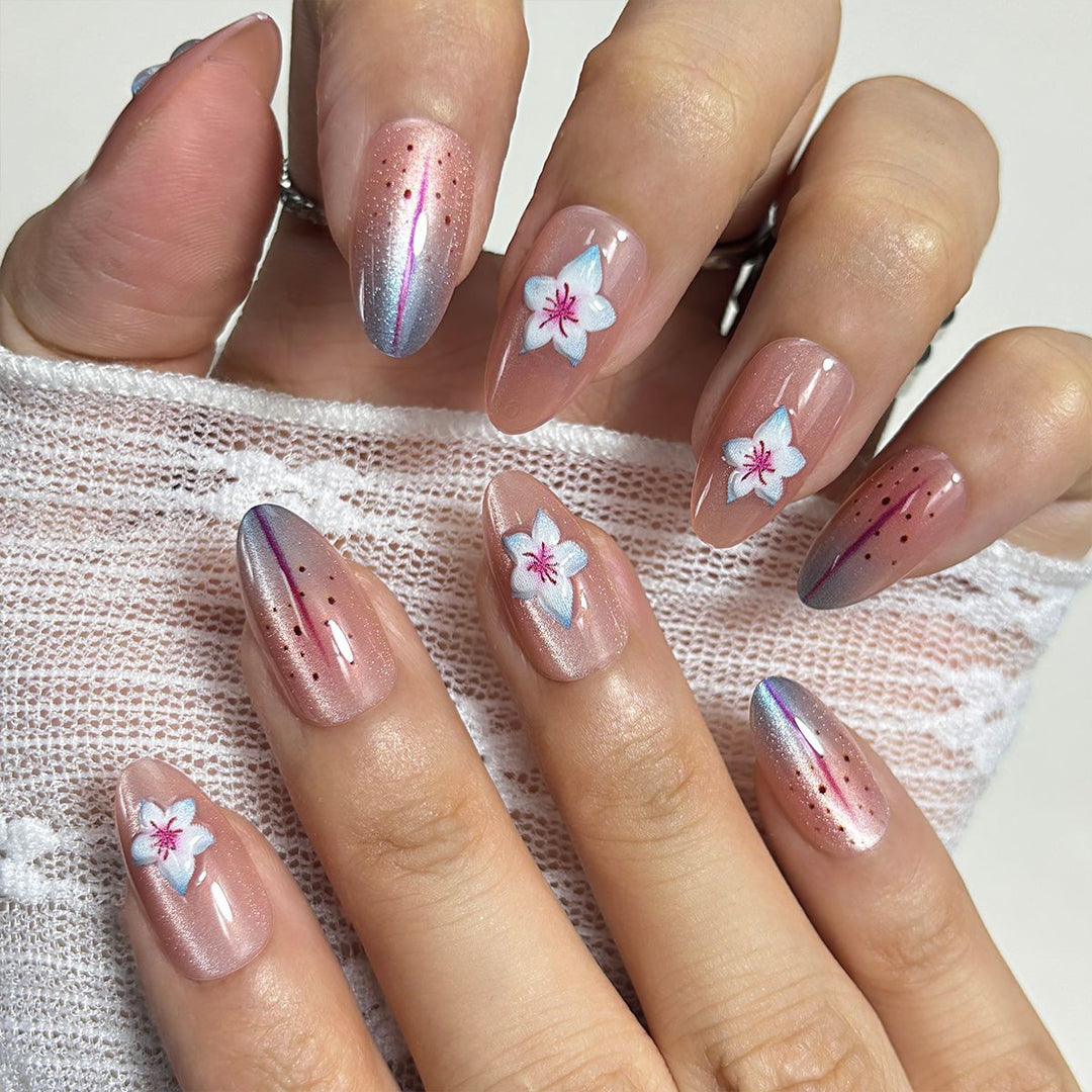 Künstlerisches Press-On-Nagelset mit All-Größen-Abdeckung Karnz