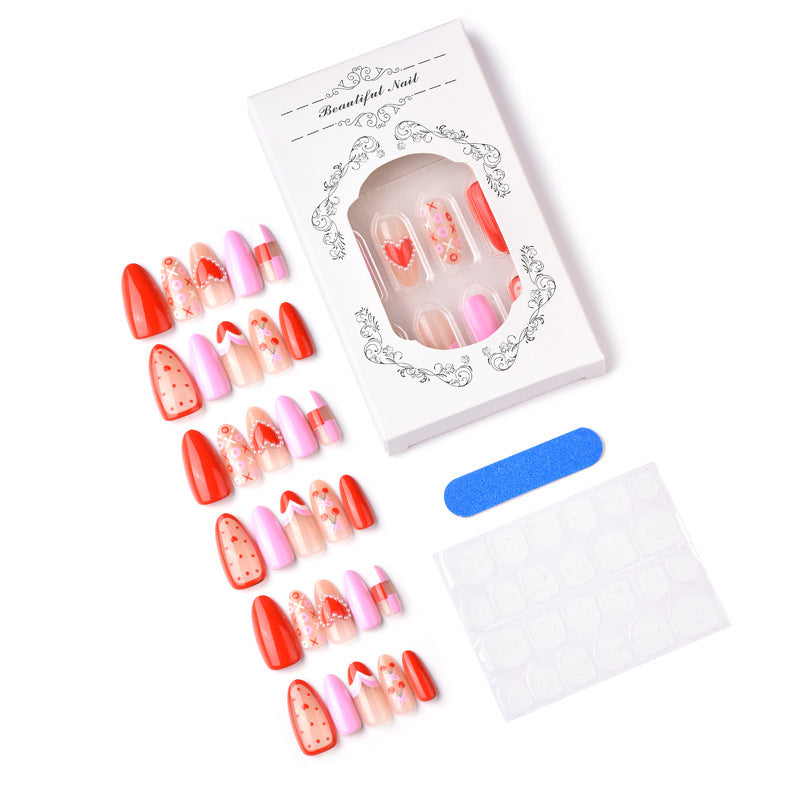 Themen Herz-inspiriertes Aufkleber-Nagelkunst-Set