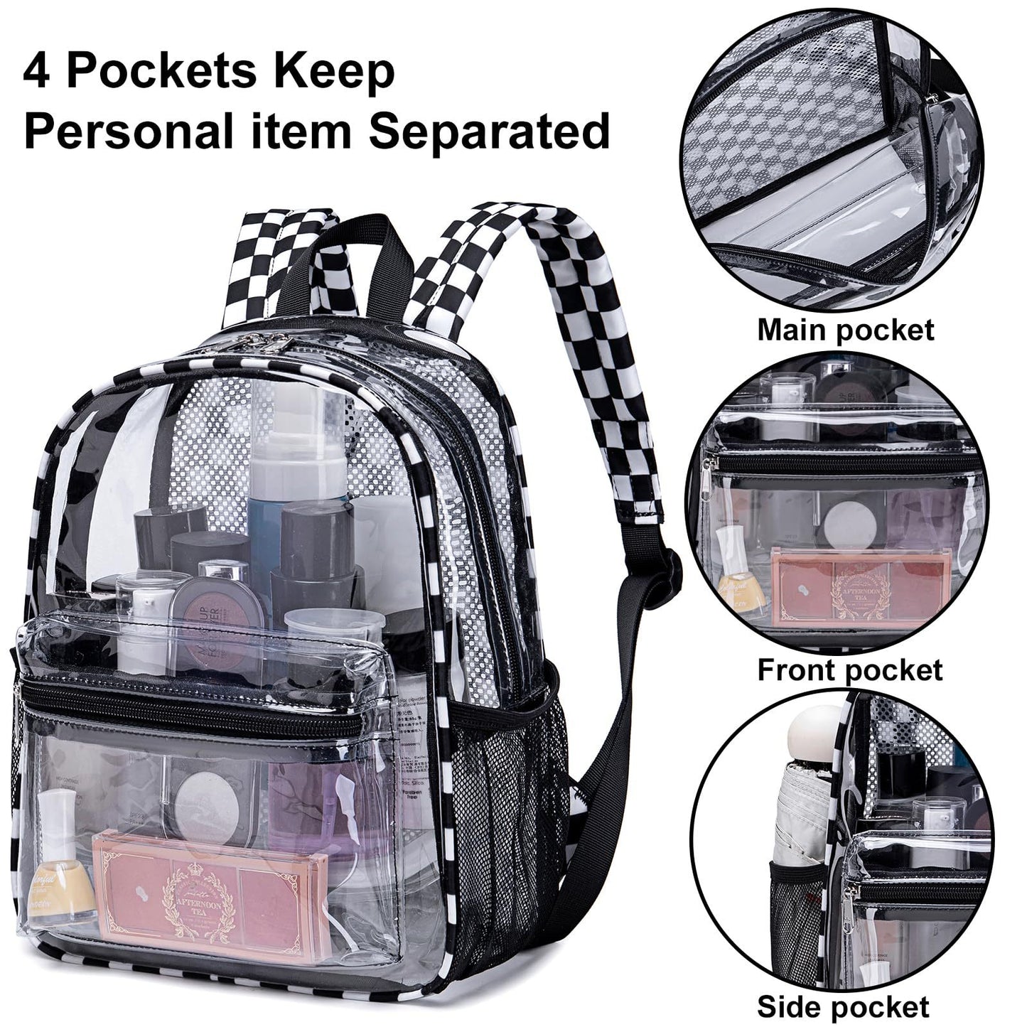 Unisex Transparente Schulrucksack Karnz