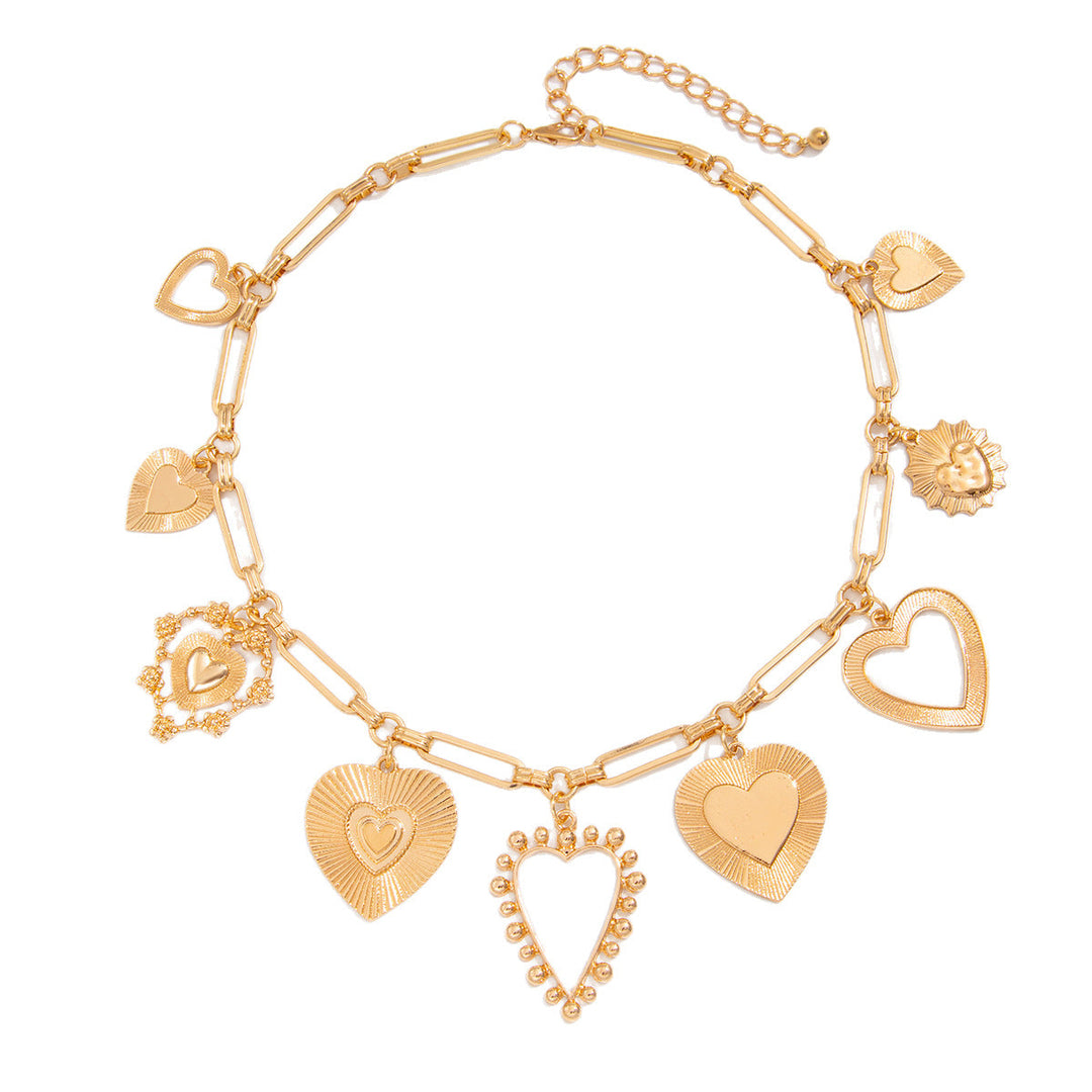 Karnz | Chunky Herz Charm Halskette