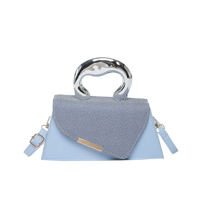 Stylische geometrische strukturierte Handtasche Karnz
