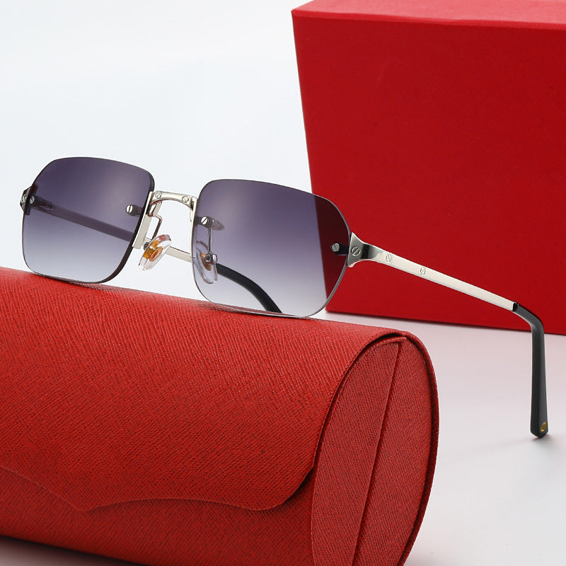 Damen elegante modische Sonnenbrille mit hochwertigem Metallrahmen Karnz