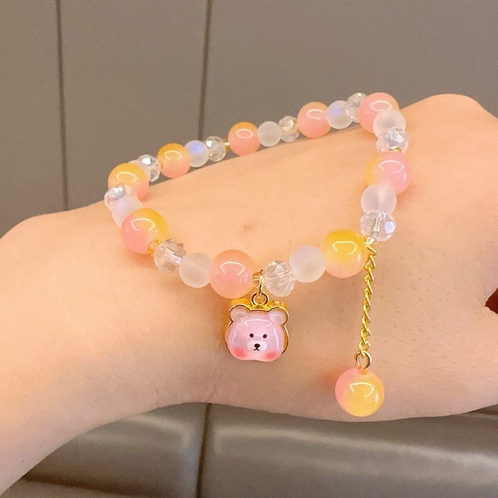 Verspieltes Armband mit Bunten Glasperlen und Anhänger Karnz