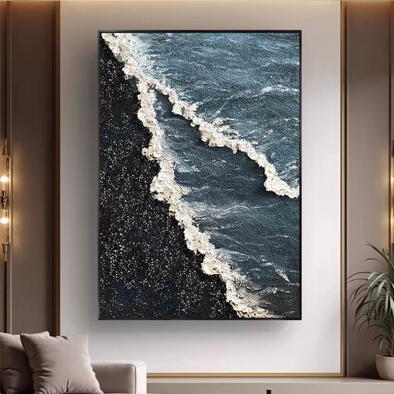 Küstenwelle Texturiertes Leinwandkunstwerk