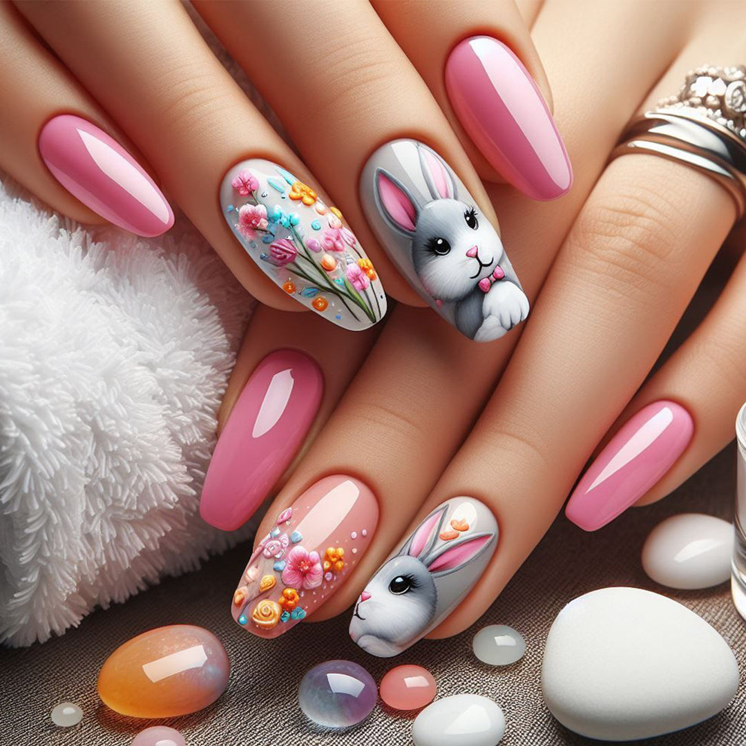 Verspielt Hase Nagelkunst Set Karnz