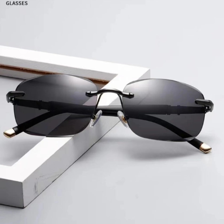 Damen Geometrische Premium-Sonnenbrille mit schmalem Rahmen Karnz