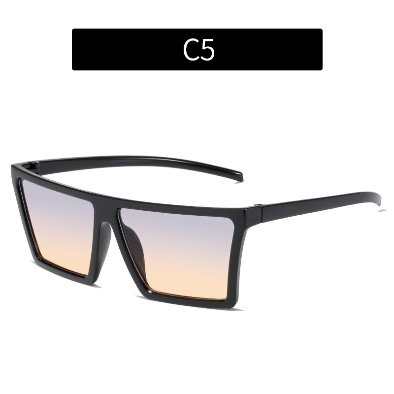 Fette rechteckige Rahmen-Sonnenbrille