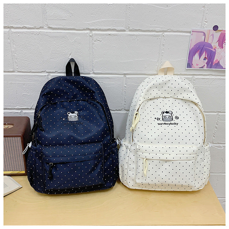 Verspielt gepunkteter Rucksack Karnz