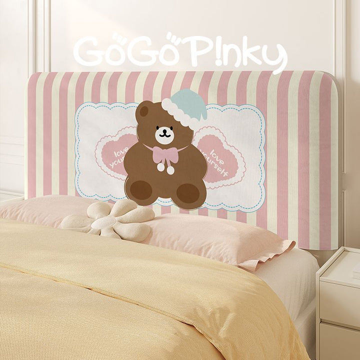 Padded Decorative Cupcake Headboard Cover with Scalloped Frame and Soft Upholstery