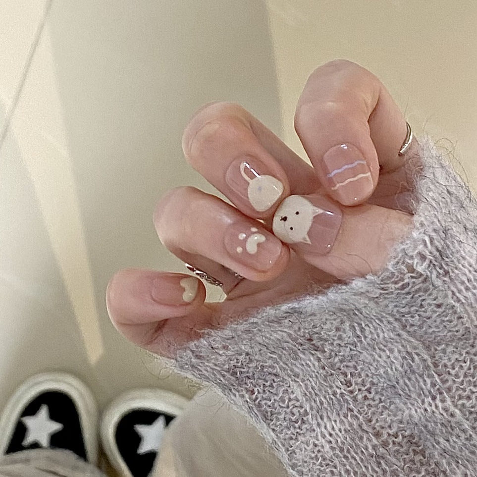 Niedlicher Tier-Themen Press-On Nagel Set