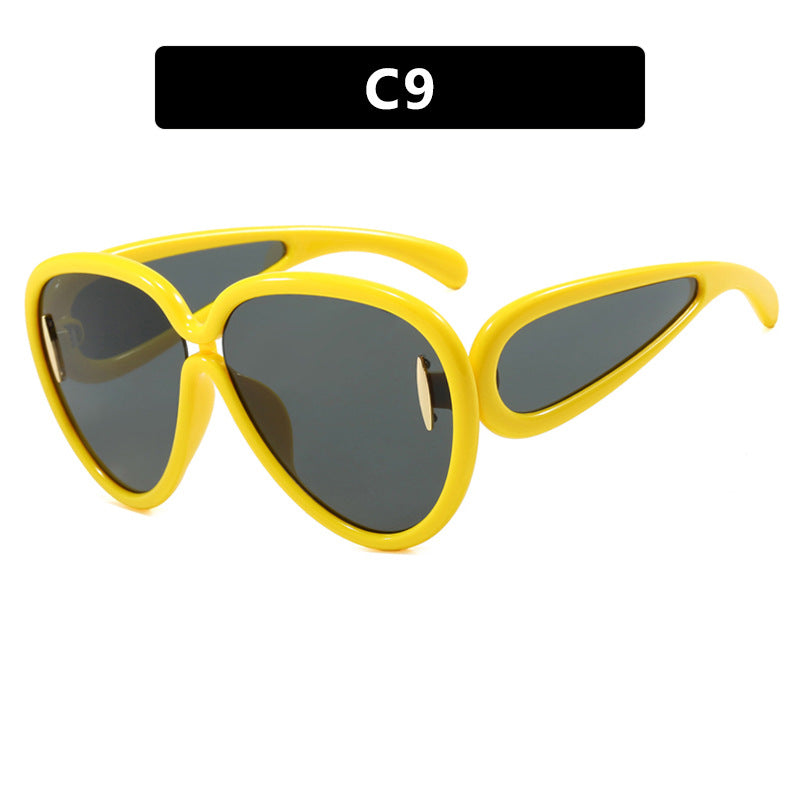 Damen extravagante Sonnenbrille im kreativen Design Karnz