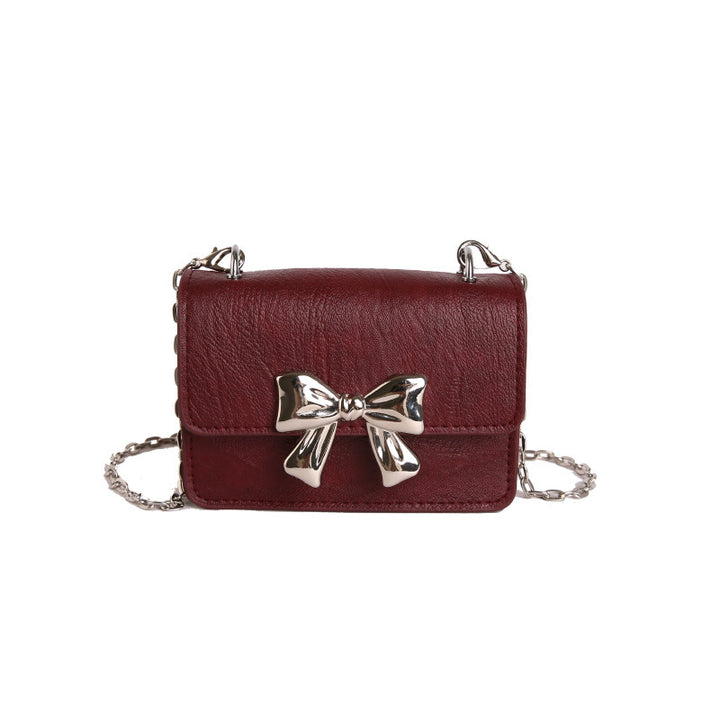 WoCharming Schleifenverzierte Mini-Handtasche Karnz