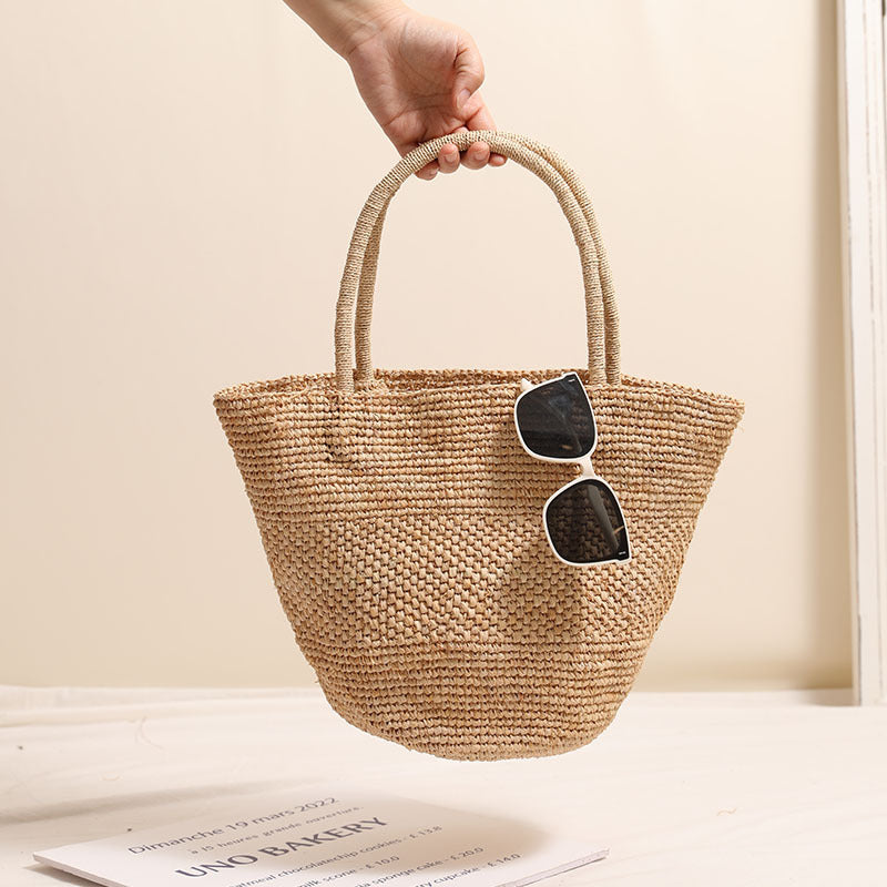 Damen Handgefertigte Basttasche im modernen Stil Karnz