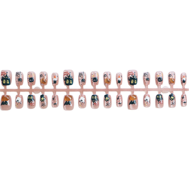 Kreatives, Halloween-Themen Press-On Nagelkunst Set Karnz