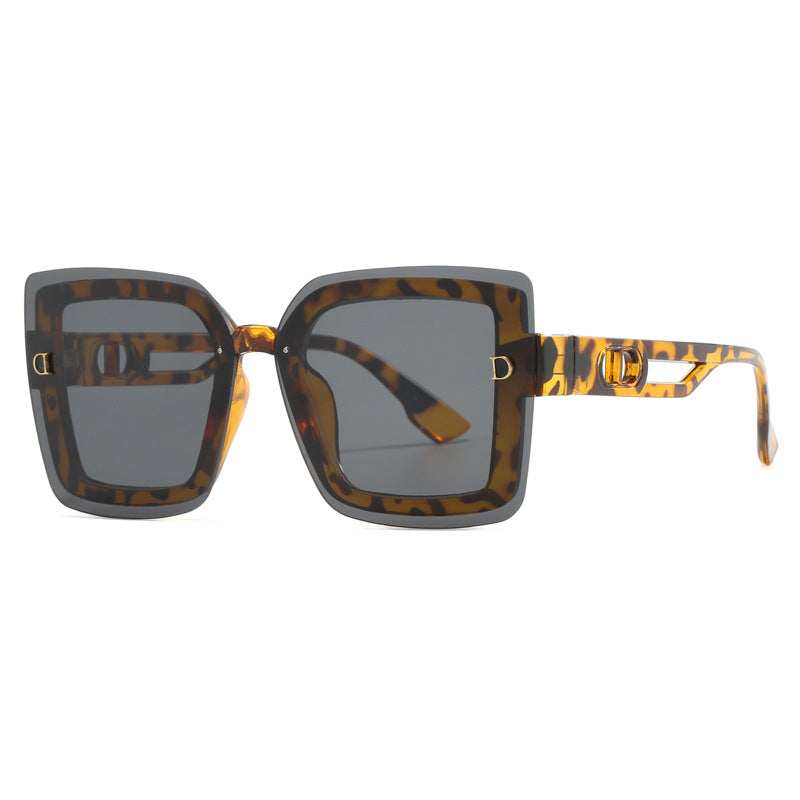 Damen modische oversized Sonnenbrille im geometrischen Design Karnz