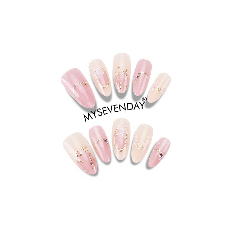 Blumengestaltetes Press-On-Nagelset Karnz