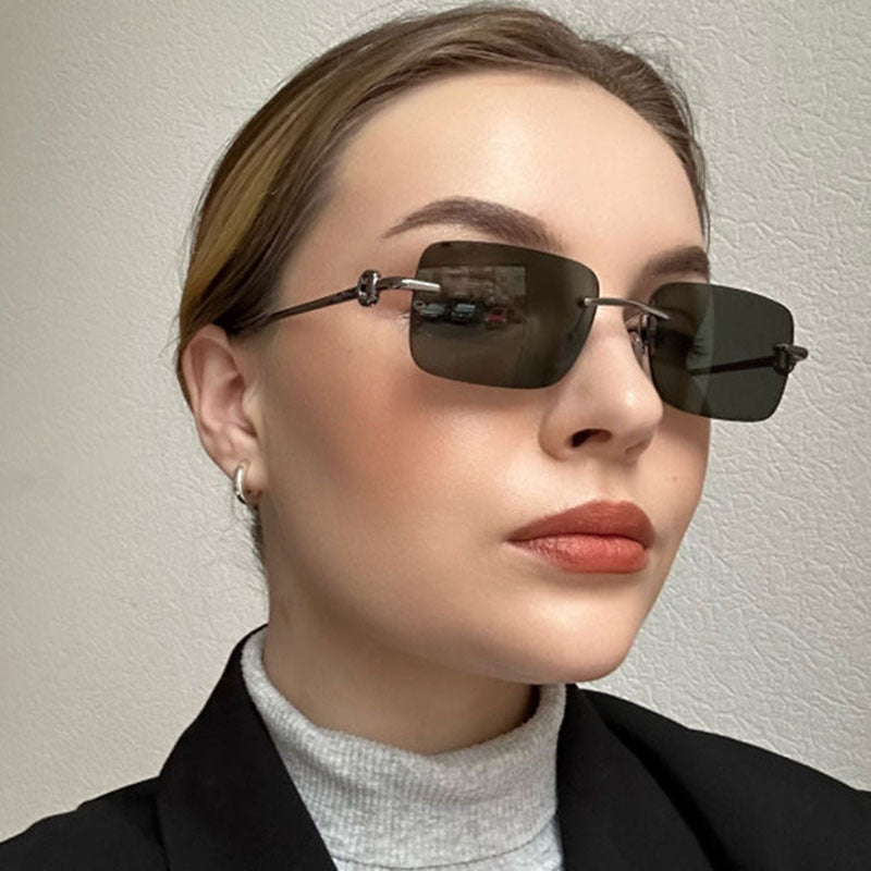 Damen modische geometrische Brille Karnz