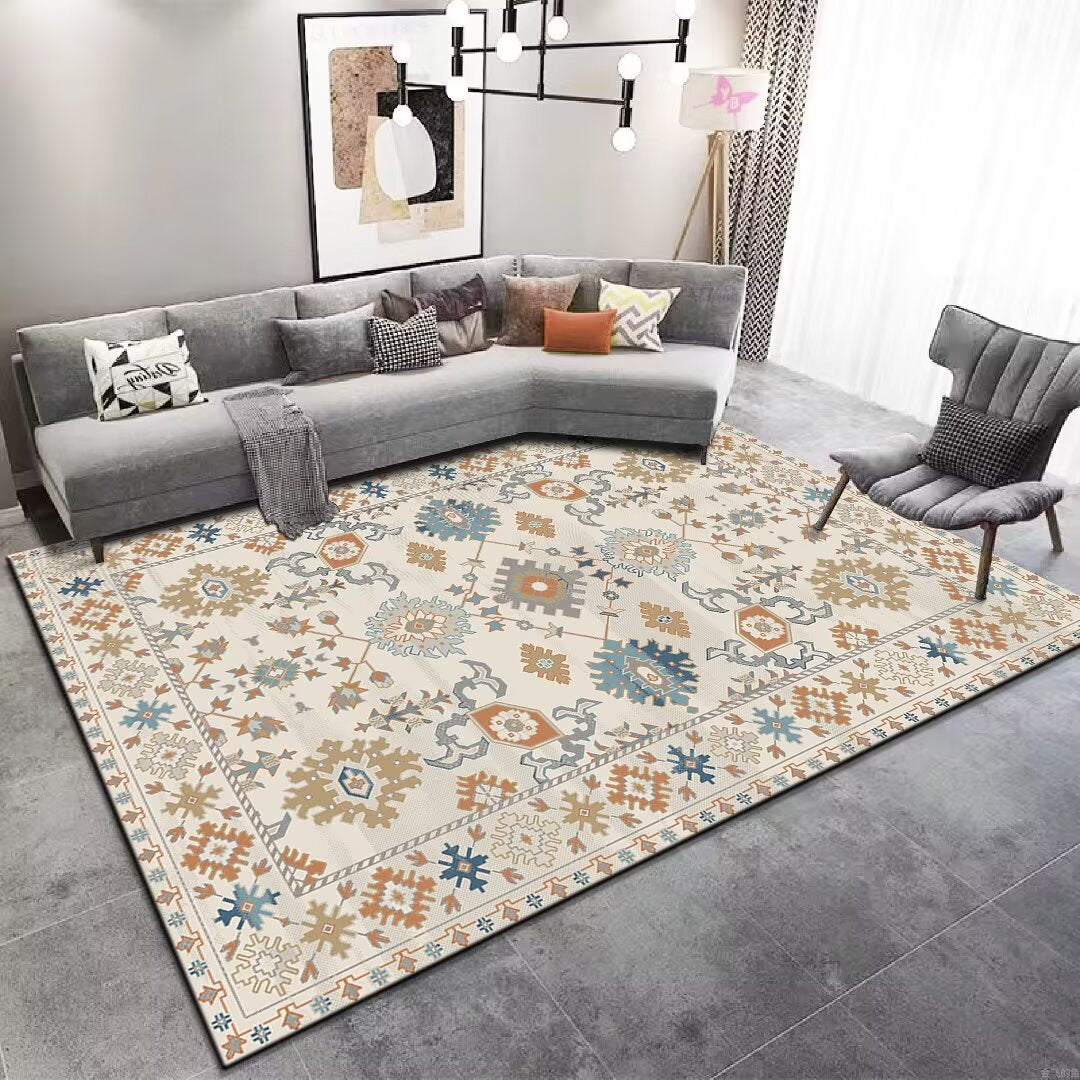 Vintage Floral Patterned Area Rug Karnz