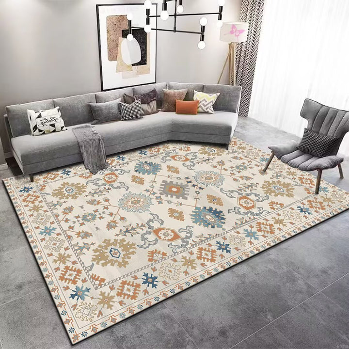 Vintage Floral Patterned Area Rug Karnz