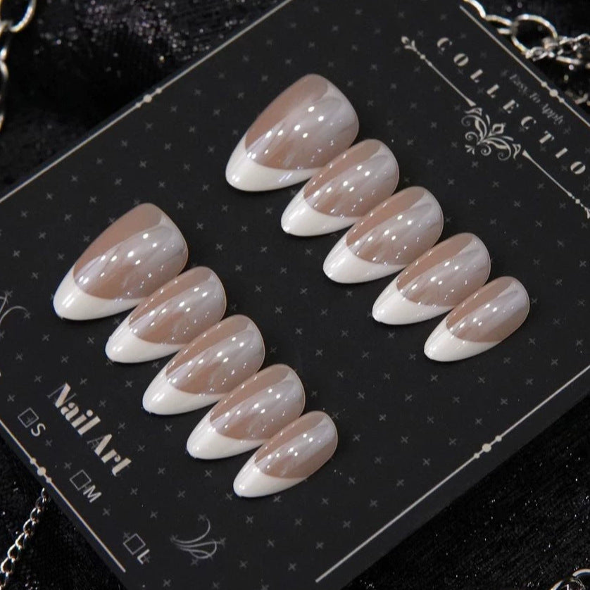 Premium French Tip Press-On Nägel