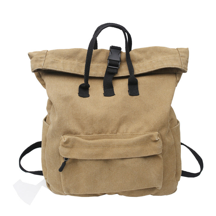Stylische Roll-Top Canvas-Rucksack Karnz