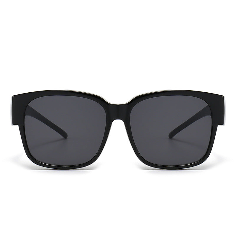 Damen stylische rechteckige Sonnenbrille mit gelben Gläsern Karnz