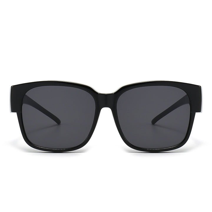 Damen stylische rechteckige Sonnenbrille mit gelben Gläsern Karnz