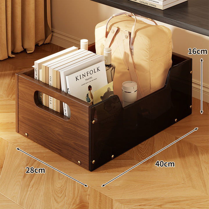 Unter-Tisch Rolllager Schublade mit Holzfront und Metallgitterseiten