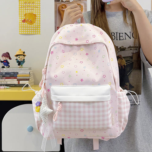 Niedlicher Sternenmuster-Casual-Tag-Rucksack Karnz