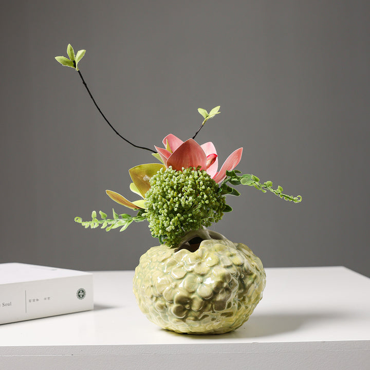 Texturierte florale dekorative Keramik