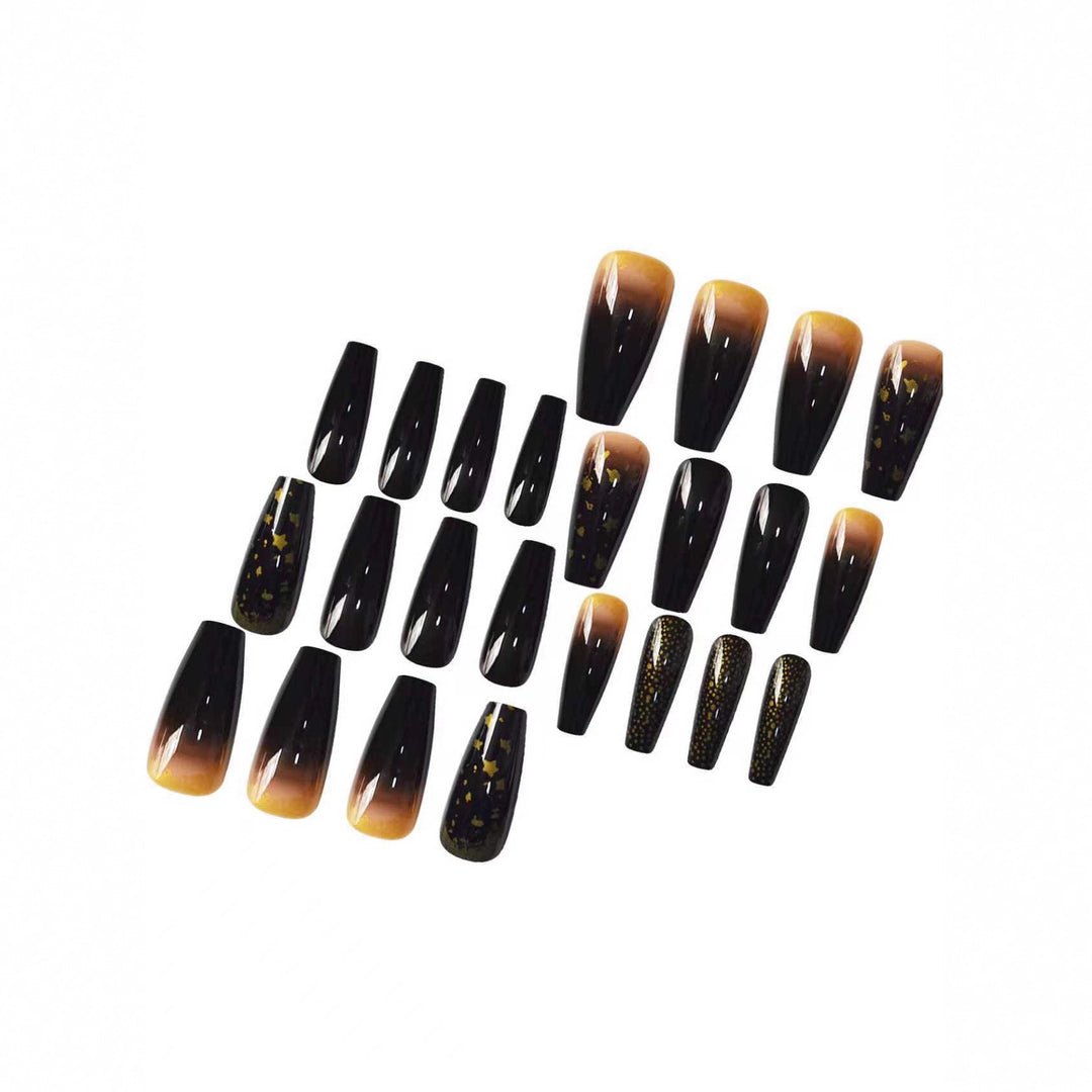 Glamouröse von einem sternenklaren Nachthimmel inspirierte Press-On Nagelset Karnz