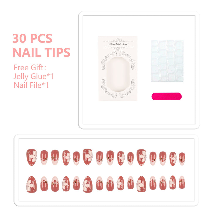 Florales dekoratives Press-On-Nagelset