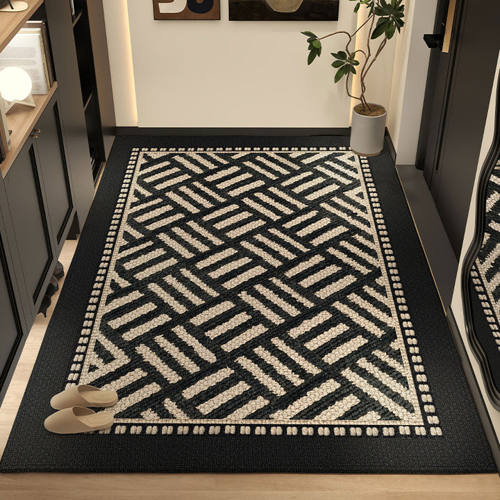 Moderner geometrischer Muster-Bereichsteppich