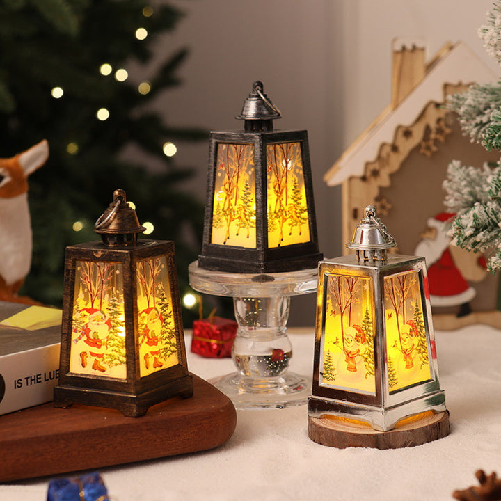 Dekorative Weihnachtslaterne mit Wintermotiven Karnz