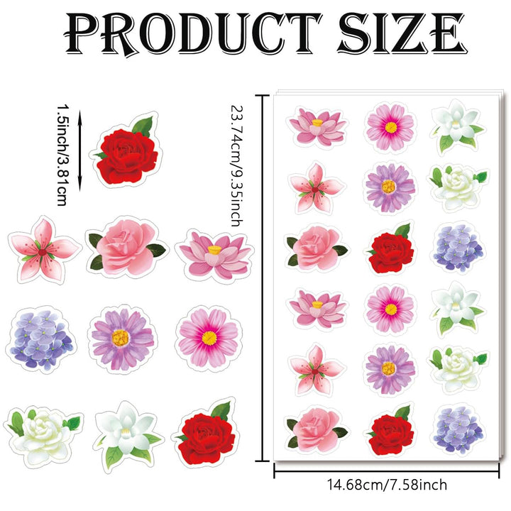 Blumen-Themen Aufkleber Set Karnz