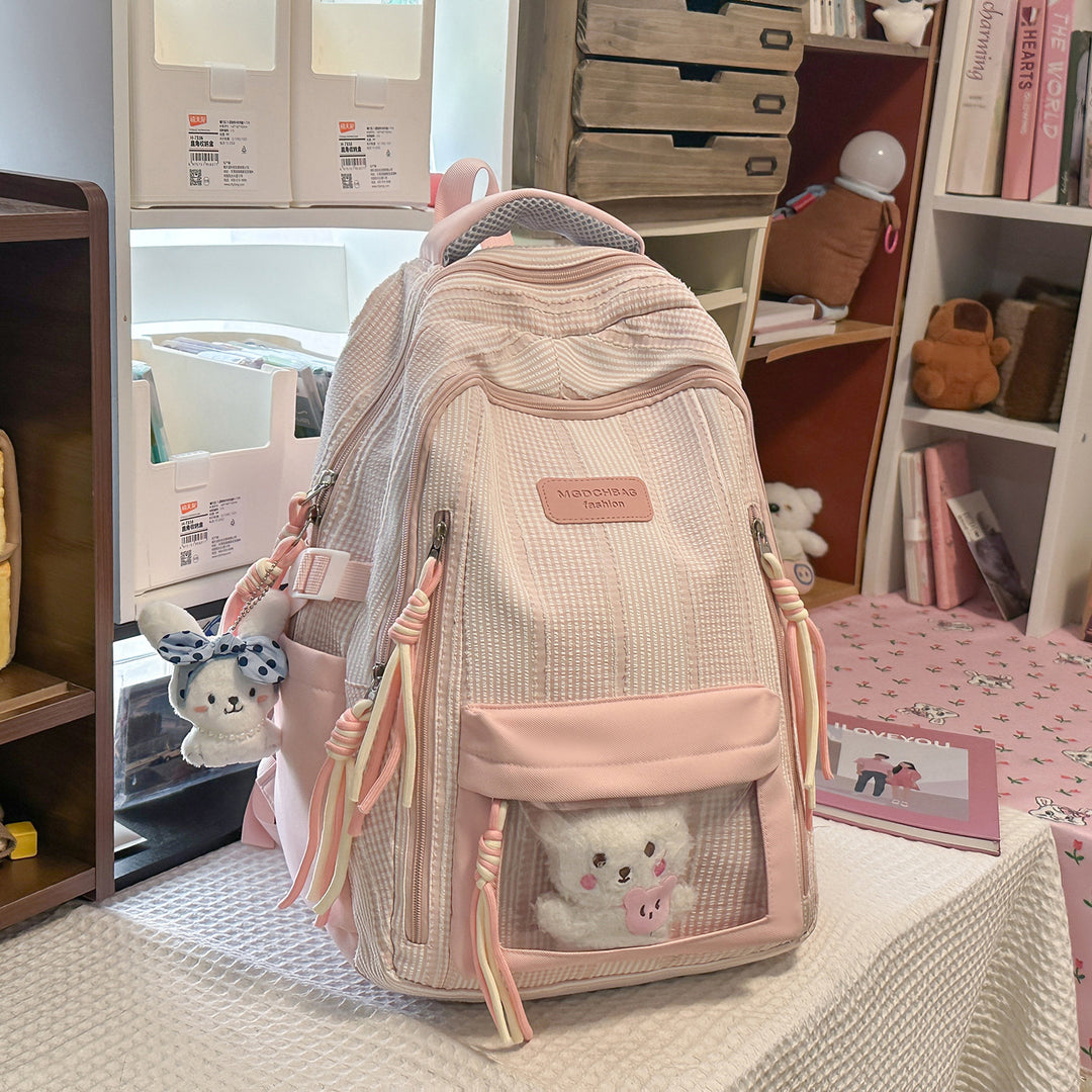 Multifunktionaler strukturierter Rucksack mit Seitentaschen Karnz