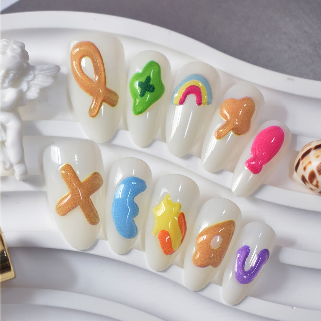 Künstlerisches Gel-Nagelkunst-Design Karnz